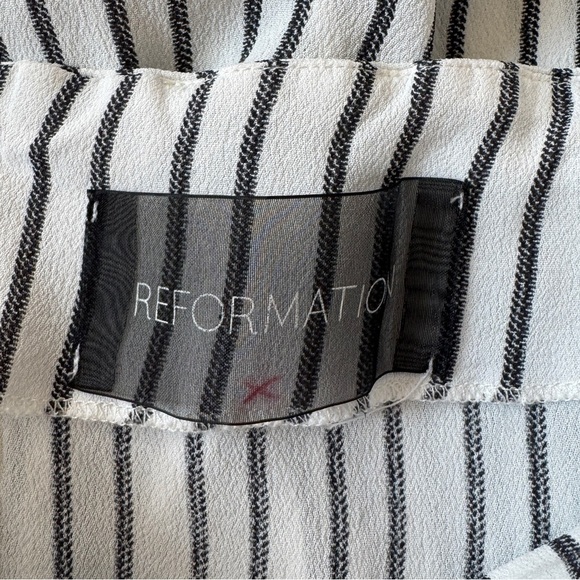 Reformation Striped Side Slit Midi Skirt, Size S - Picture 5 of 8